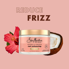 SheaMoisture Frizz Control sur cheveux secs pour réduire les frisottis.