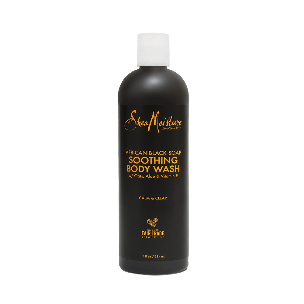 Bouteille SheaMoisture Gel Douche au savon noir africain, peau équilibrée