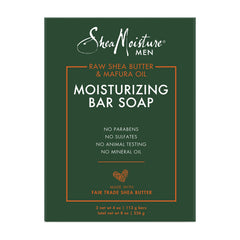 SheaMoisture Homme – savon-barre vanille-crème, hydratation douce pour la peau.