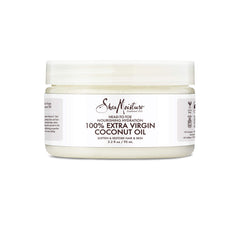 Huile de coco SheaMoisture, bouteille-pour, hydrate rapidement peau et cheveux.