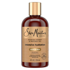 Lait SheaMoisture Manuka Honey dans la bouteille, démêlage et hydratation