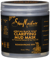 SHEA MOISTURE Masque Argile Noire Africaine clarifie et rafraîchit la peau.
