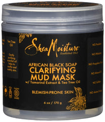 SHEA MOISTURE Masque Argile Noire Africaine clarifie et rafraîchit la peau.