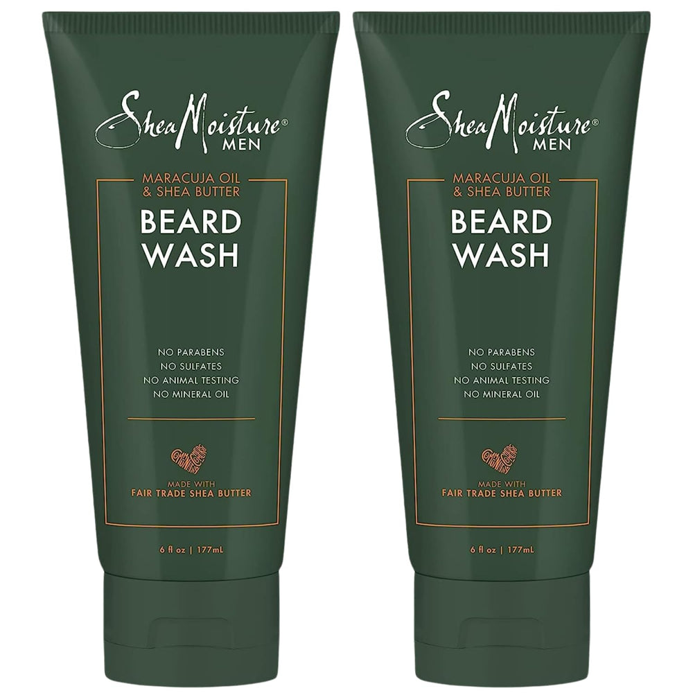 Shampoing barbe SheaMoisture en bouteille: hydratation légère pour barbe propre