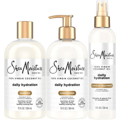 SheaMoisture Shampoing Daily Hydration – bouteille lumineuse, hydratation durable pour cheveux secs.
