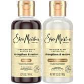 Shampoing SheaMoisture voyage, bouteille pratique et légère, revitalisant pour cheveux.