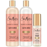 Shampooing SheaMoisture Coco Hibiscus, bouteille visible, douceur et définition pour les boucles.