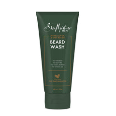 Shampooing barbe SheaMoisture Maracuja en bouteille, nettoyage en douceur.