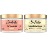 SheaMoisture Smoothie Coco Hibiscus sur cheveux humides pour des boucles définies.
