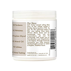 SheaMoisture gommage-crème, texture veloutée prête pour la routine hydratante.