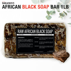 Texture exfoliante naturelle du savon noir africain Sheanefit