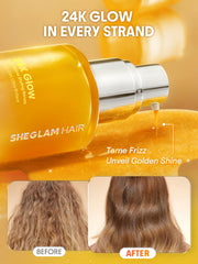 Protection contre la chaleur jusqu à 230°C avec SHEGLAM 24K Glow.