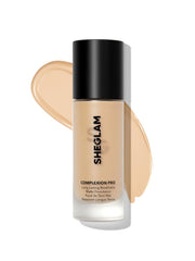 SHEGLAM Full Coverage Foundation bottle with pump for easy, long-lasting application.