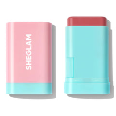 SHEGLAM Glass Glow Blush Stick couleur rose nude pour un éclat naturel sur les joues