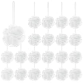 Shellwei louffe-douche format voyage blanc, exfoliation douce pour peau saine pendant le voyage