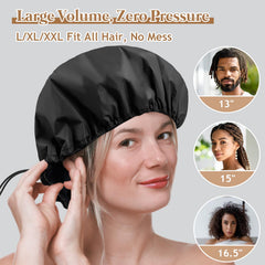 Bonnet 15 pouces convient aux tresses et cheveux épais, confort assuré.