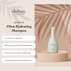 SHIBUI Shampoing Ultra Hydratant mousse crémeuse pour lavage en douceur.