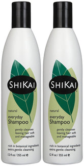 ShiKai Everyday Gentle Cleansing Shampoo bottle with Aloe Vera for soft, shiny hair.