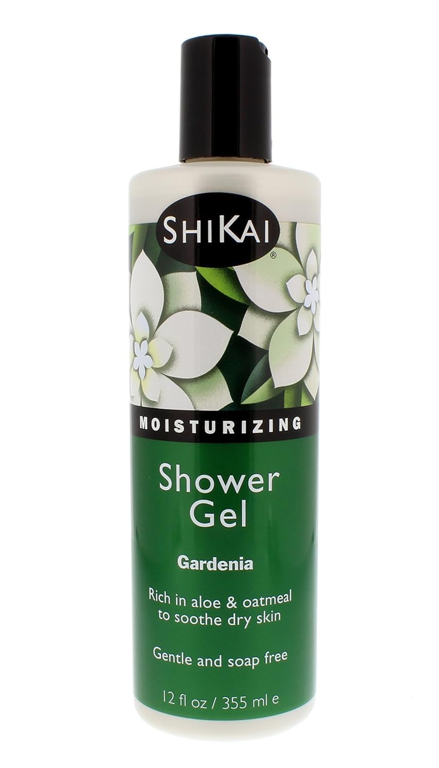 ShiKai Gel Douche Gardenia, bouteille montrant l'emballage et la fragrance douce.