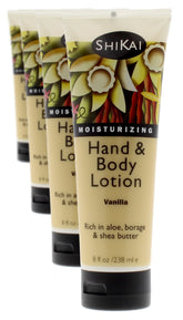 ShiKai Vanille Lotion Mains et Corps, bouteille 8oz, hydratation durable