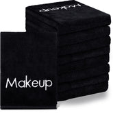 Shimeyao serviettes maquillage noires - douce et réutilisables pour le visage.
