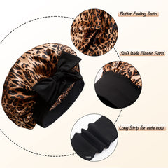 SHINEONME bande extensible satin noir, attache sécurisante sans pression.