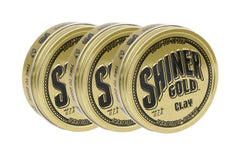 Shiner Gold Pomade Matte Clay, ensemble de 3 pots, pratique et économique.