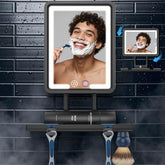 Miroir Shinowa anti-buée en douche pour un rasage net.