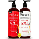 Shiny Leaf DHT Blocker Shampoo en flacon, lavage doux pour cheveux sains.