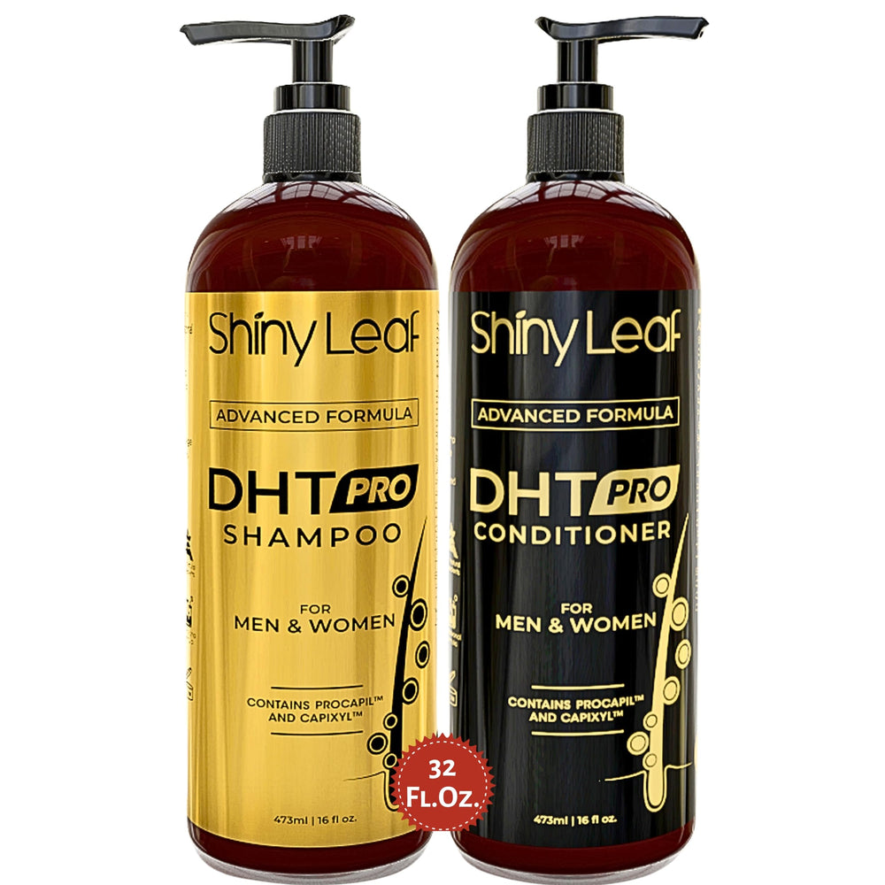 Shiny Leaf DHT Pro Shampoo bouteille pour cheveux plus doux et faciles à coiffer