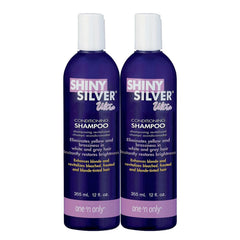 SHINY SILVER Shampoing Ultra-Conditionnant, flacon principal, apporte brillance et neutralise les nuances jaunes.
