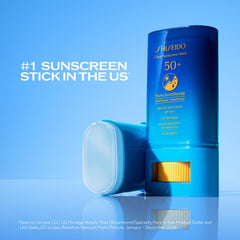 Shiseido Clear Sunscreen Stick SPF 50+ avant maquillage, prépare la peau sans effort
