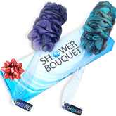Shower Bouquet luffa charbon dos gommage, purifie et exfolie en douceur.