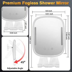 Éclairage LED double Showvigor offrant une meilleure visibilité lors du rasage.