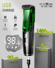 SHPAVVER tondeuse barbe avec lames acier inoxydable pour une coupe précise.