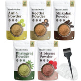 Shudh Online Bhringraj hair mask powder for nourished-looking strands.