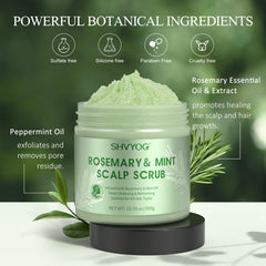 SHVYOG Scrub Sels Marin Exfoliant Cheveux: élimine les impuretés et favorise un cuir chevelu frais.