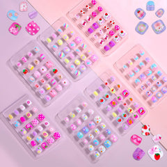 Shynek 168 pièces d’ongles enfants multicolores pour déco rapide et ludique.