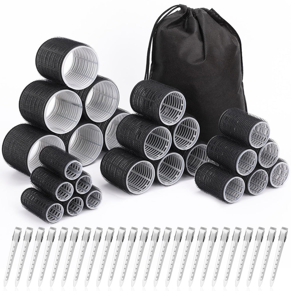 Shynek ensemble rouleaux cheveux 24 pour boucles variées sans chaleur.