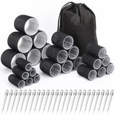 Shynek ensemble rouleaux cheveux 24 pour boucles variées sans chaleur.