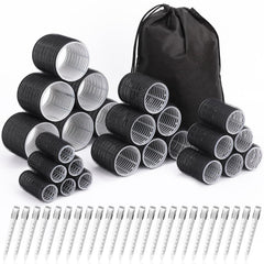 Shynek ensemble rouleaux cheveux 24 pour boucles variées sans chaleur.
