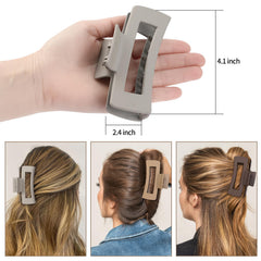 Pinces-cheveux rectangle marron-foncé Sisiaipu, robustesse et facilité d’usage.