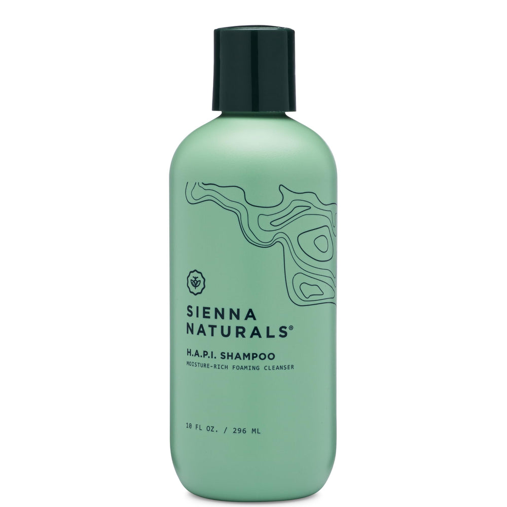 Sienna Naturals HAPI Shampoing, bouteille-versement, application douce et rafraîchissante pour le cuir chevelu.