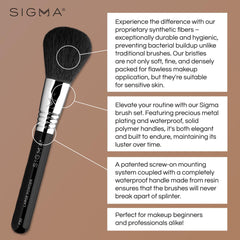 Pinceau fond de teint Sigma Beauty pour une couvrance maîtrisée en voyage