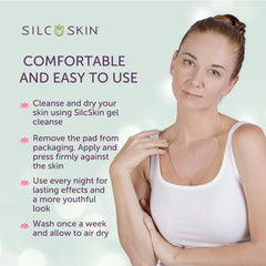 Application facile sur peau propre avec Silc Skin décolleté.