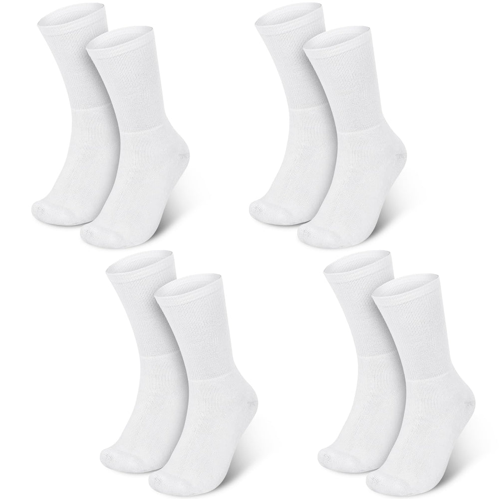 Chaussettes Silicherry blanches, pack de 4, confort quotidien.