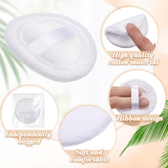 SiliFine bouffette coton face satin, capte mieux la poudre sans gaspillage.