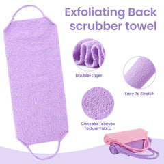 Silkyhose dos-exfoliant-double-face violet: peau plus lisse et revitalisée.