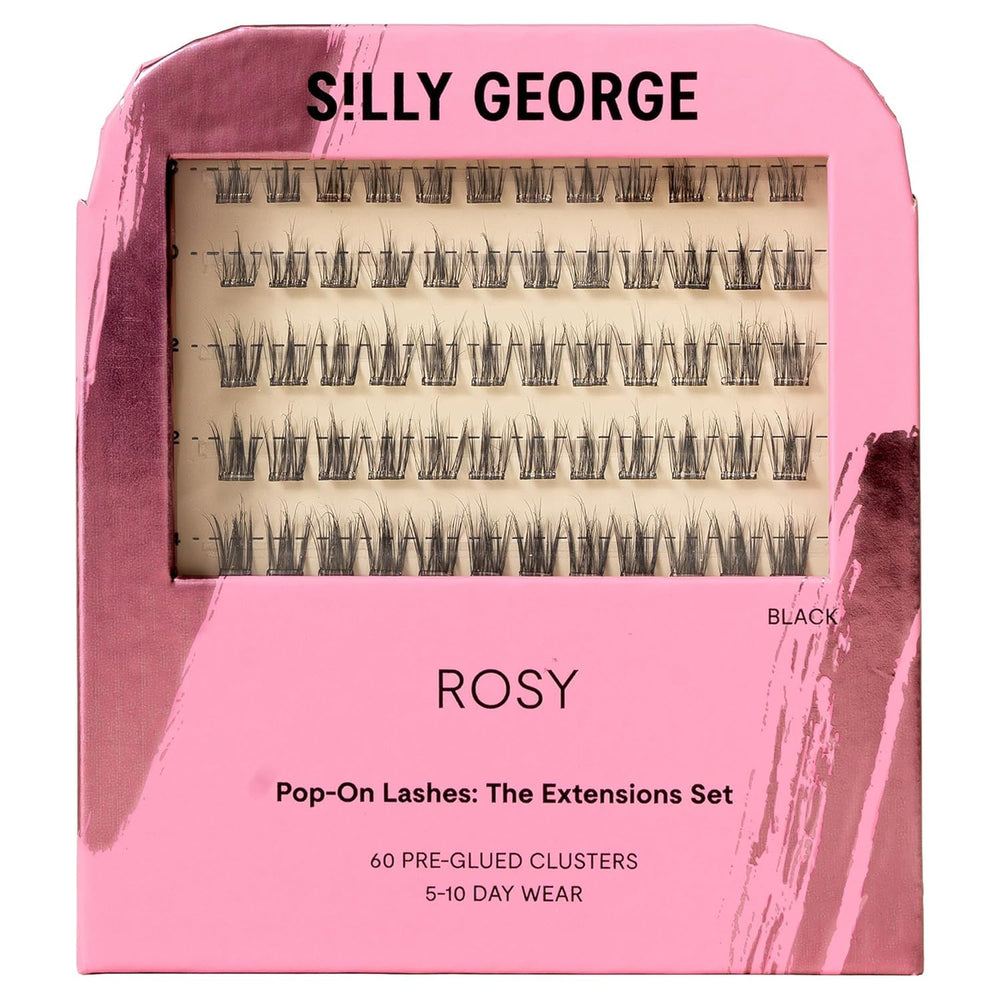 Silly George Pop-On Lashes, étape unique précollées pour un regard naturel.