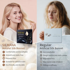 Silmana bonnet soie double couche offre soin et durabilité nocturnes